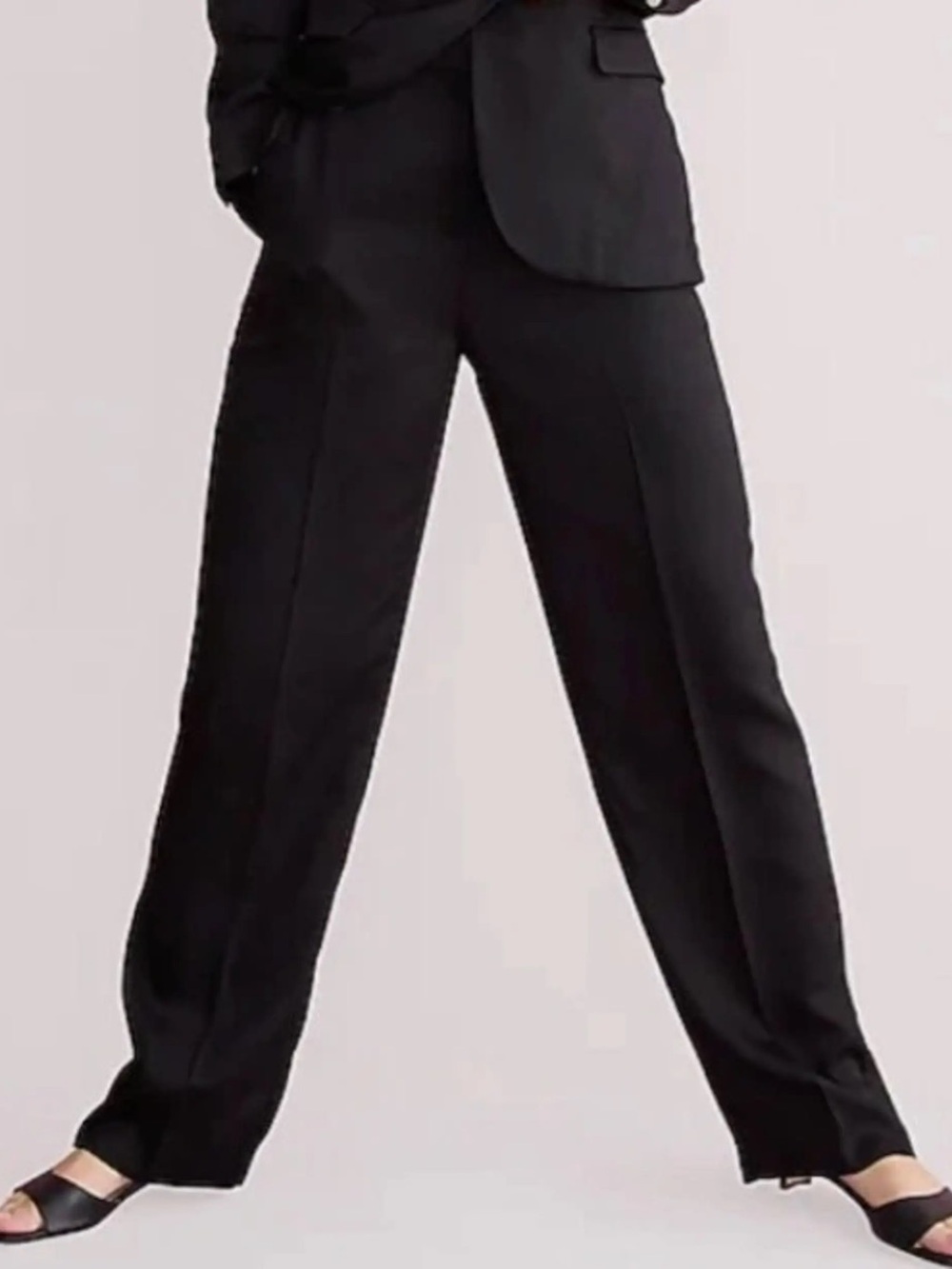 J.Crew Ingrid Pant in Gramercy Twill Black Wide Leg Pants Size 14